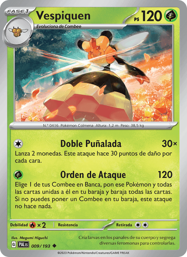 Vespiquen, carta 009 de Evoluciones en Paldea