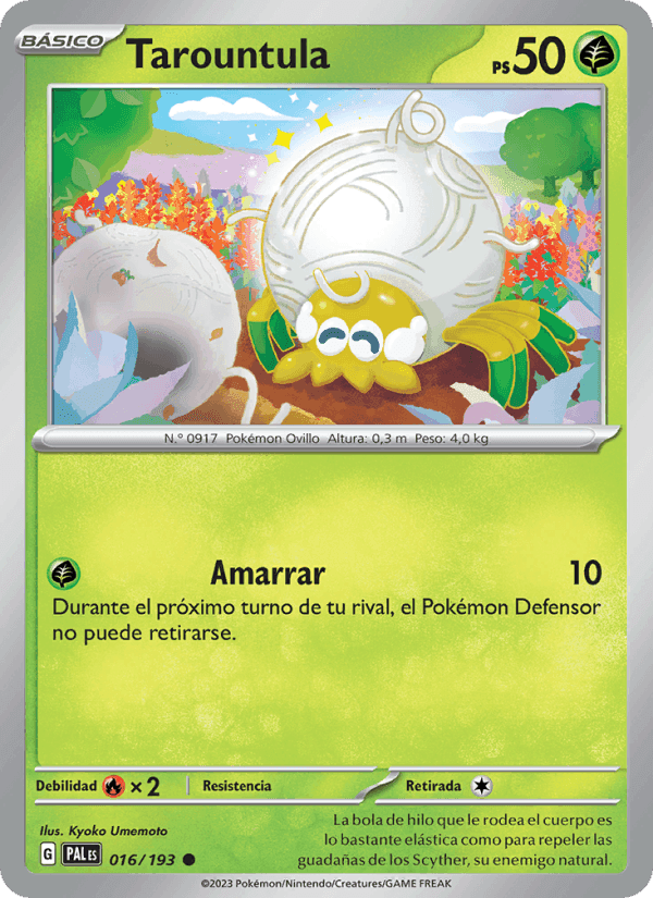 Tarountula, carta 016 de Evoluciones en Paldea