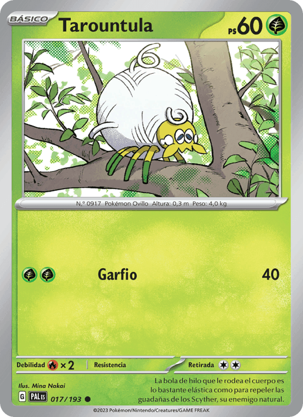 Tarountula, carta 017 di Evoluciones en Paldea