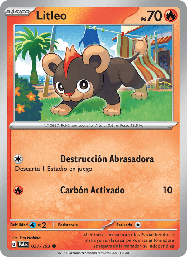 Litleo, carta 031 de Evoluciones en Paldea