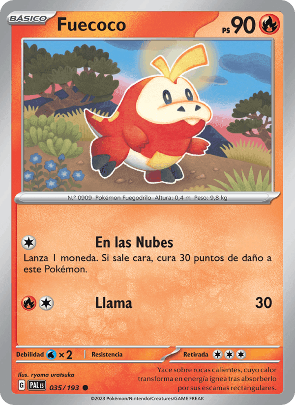 Fuecoco, carta 035 de Evoluciones en Paldea