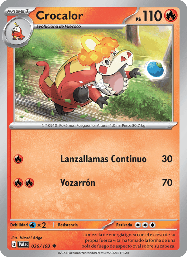 Crocalor, carta 036 di Evoluciones en Paldea