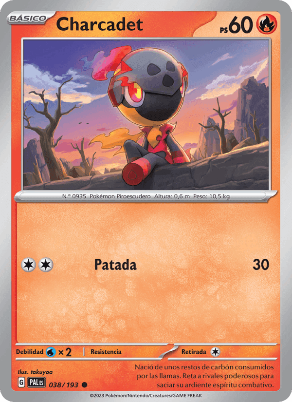 Charcadet, carta 038 de Evoluciones en Paldea