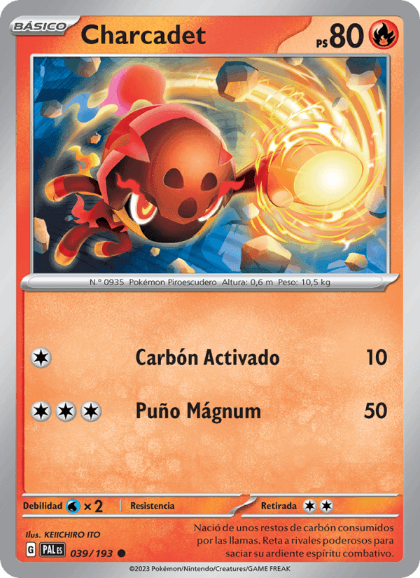Charcadet, carta 039 de Evoluciones en Paldea
