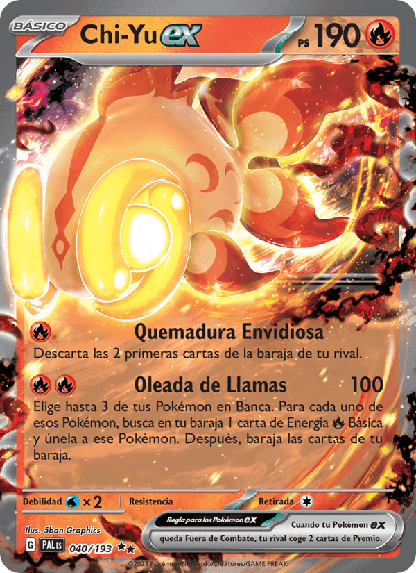 Chi-Yu ex, carta 040 de Evoluciones en Paldea