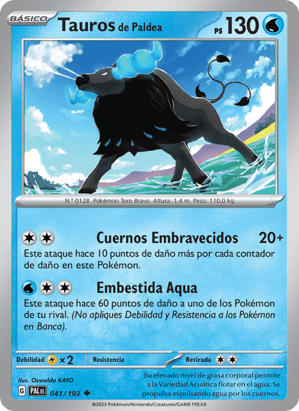 Tauros de Paldea, carte 041 de Evoluciones en Paldea