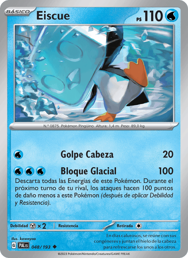 Eiscue, carta 048 di Evoluciones en Paldea