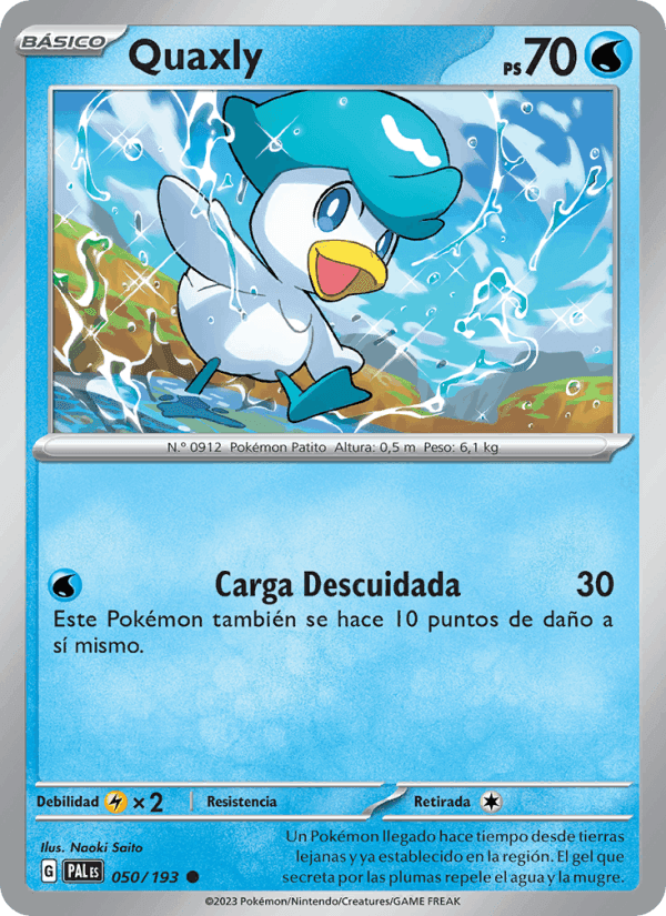 Quaxly, carta 050 de Evoluciones en Paldea