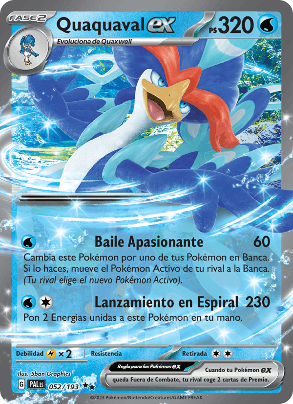 Quaquaval ex, carta 052 de Evoluciones en Paldea