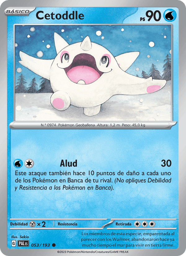 Cetoddle, carta 053 de Evoluciones en Paldea