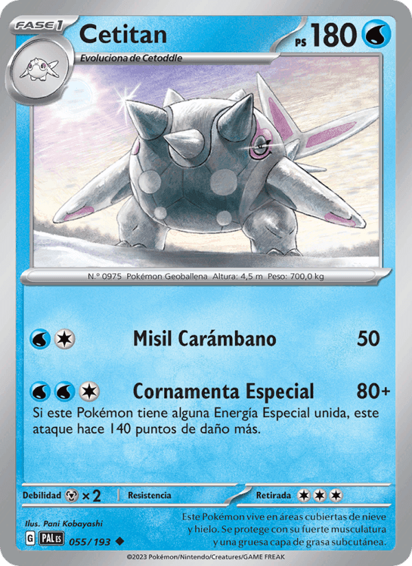 Cetitan, carta 055 de Evoluciones en Paldea