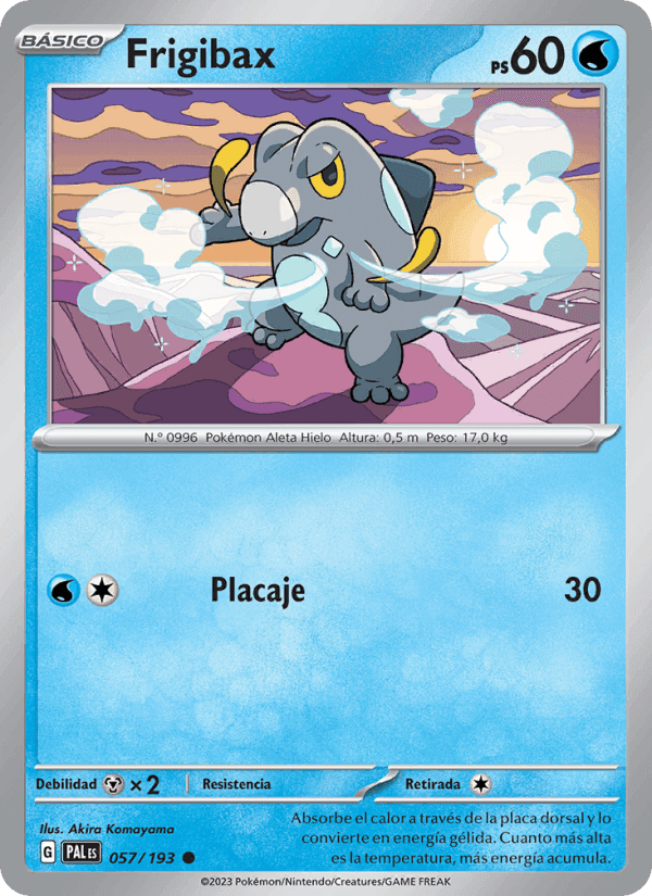 Frigibax, carta 057 de Evoluciones en Paldea