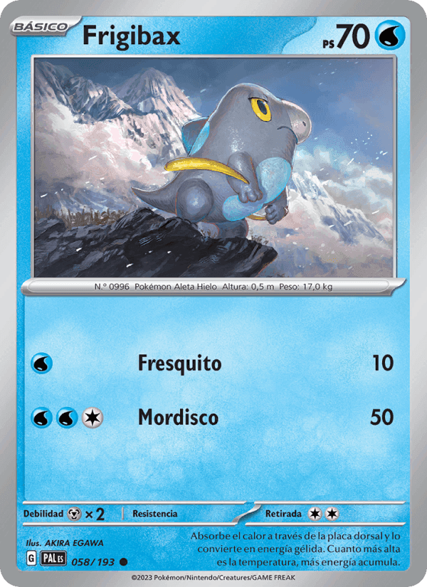 Frigibax, carta 058 di Evoluciones en Paldea