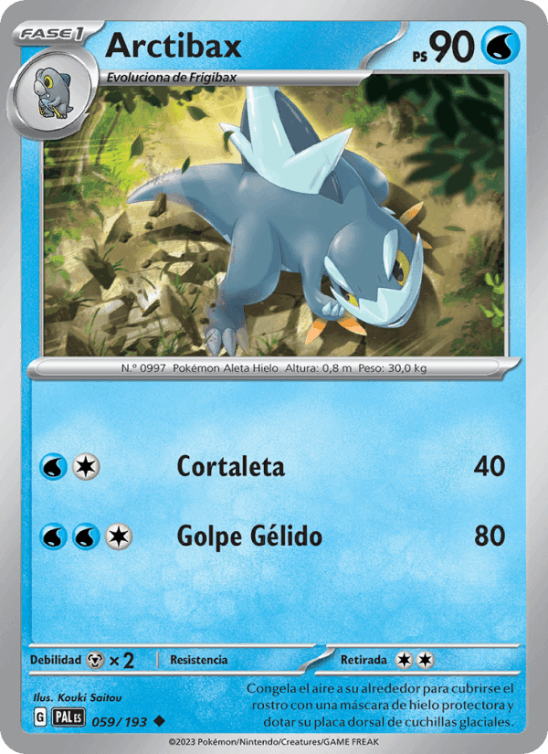 Arctibax, carta 059 de Evoluciones en Paldea