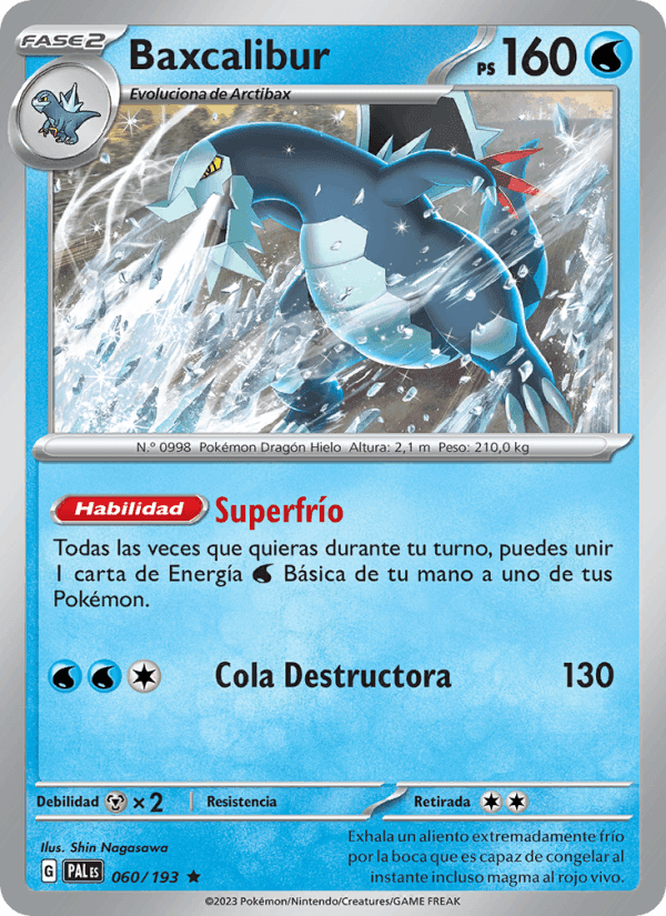 Baxcalibur, carta 060 de Evoluciones en Paldea