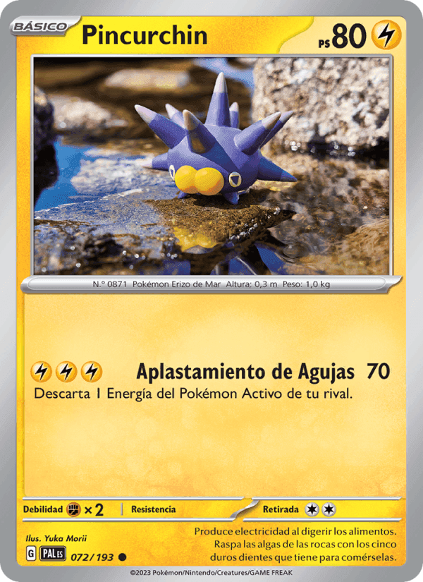 Pincurchin, carta 072 di Evoluciones en Paldea