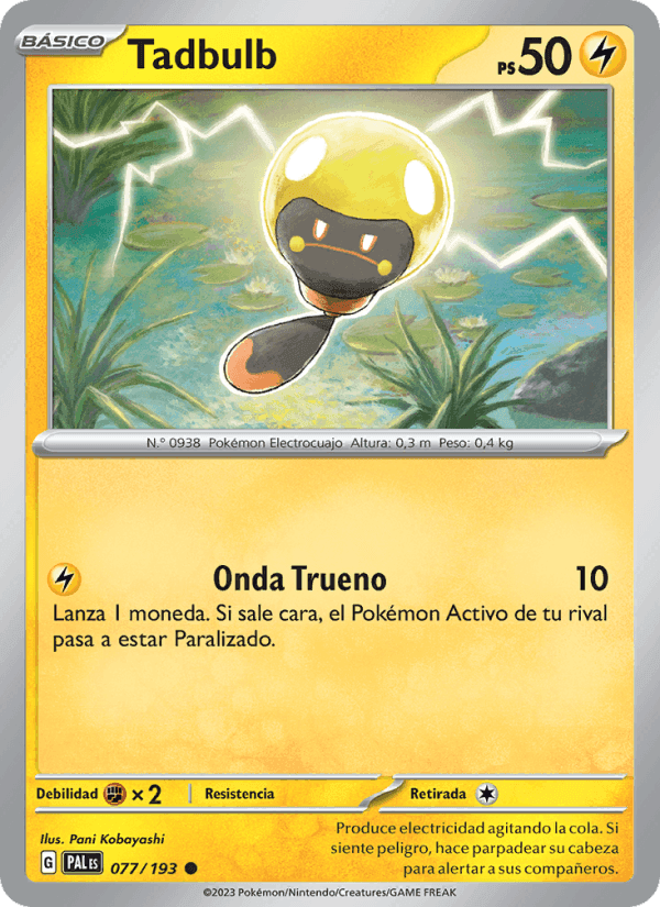 Tadbulb, carta 077 de Evoluciones en Paldea