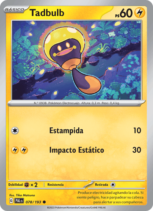 Tadbulb, carta 078 de Evoluciones en Paldea
