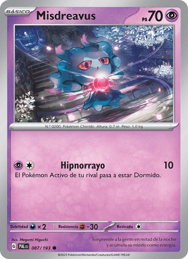 Misdreavus, carte 087 de Evoluciones en Paldea