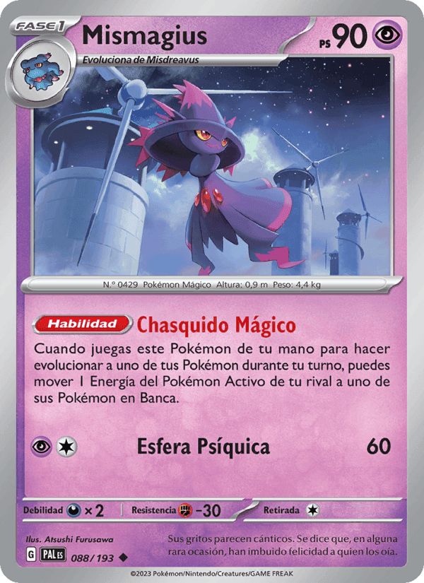 Mismagius, carta 088 de Evoluciones en Paldea