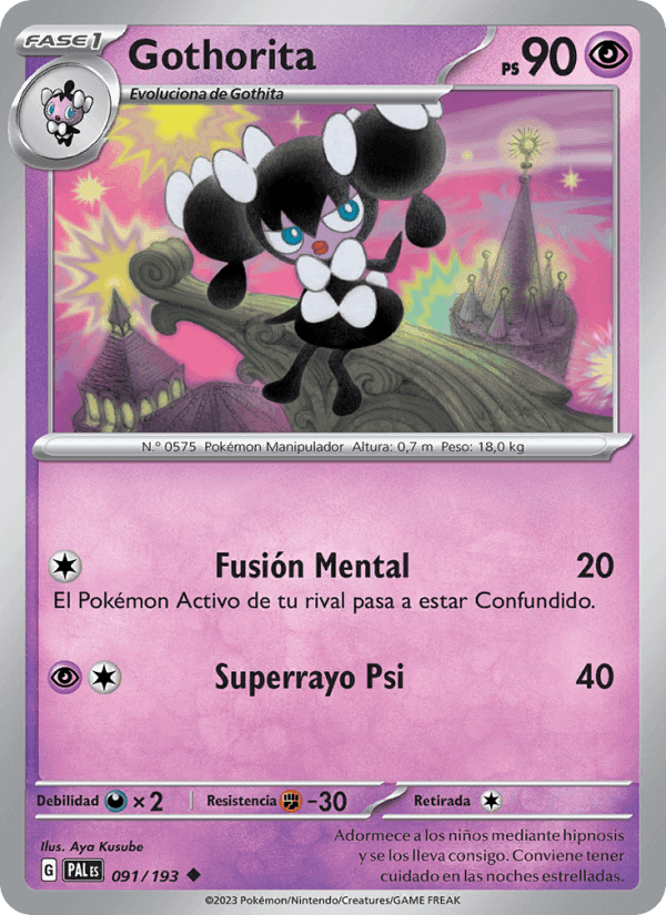 Gothorita, card 091 from Evoluciones en Paldea