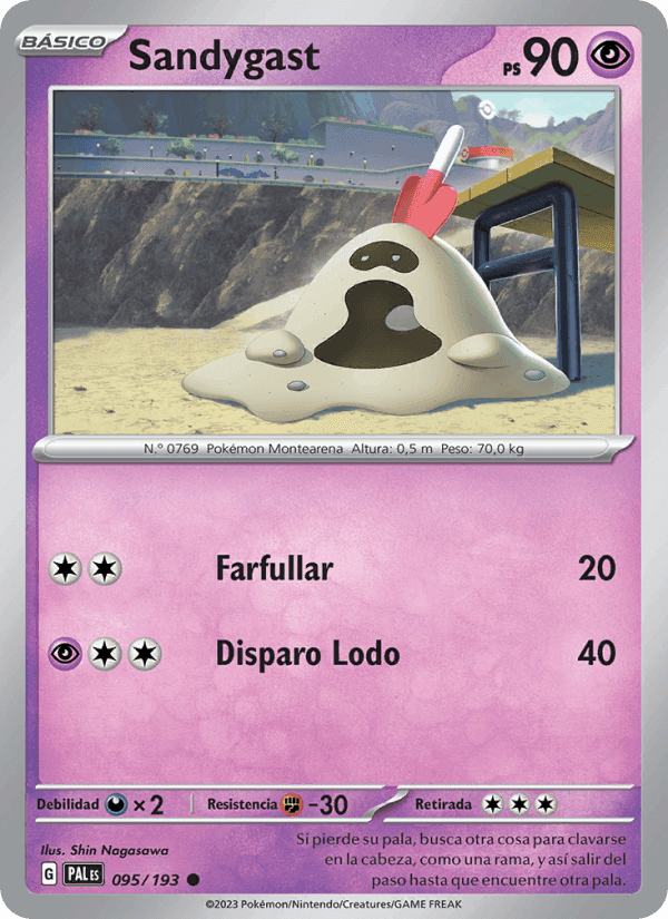 Sandygast, carta 095 de Evoluciones en Paldea