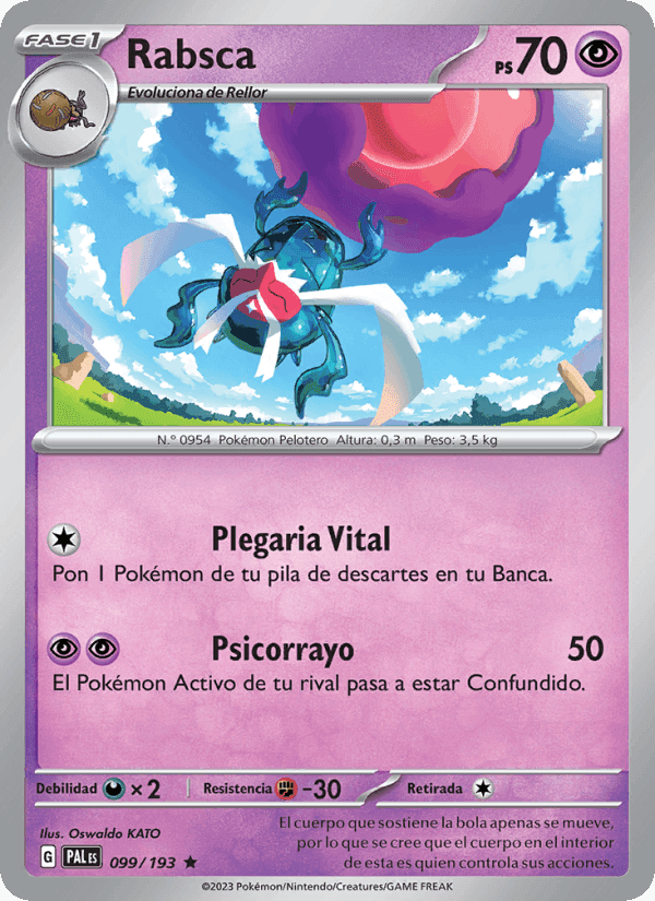 Rabsca, carta 099 de Evoluciones en Paldea