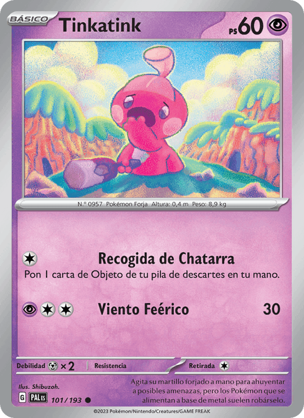 Tinkatink, carta 101 de Evoluciones en Paldea