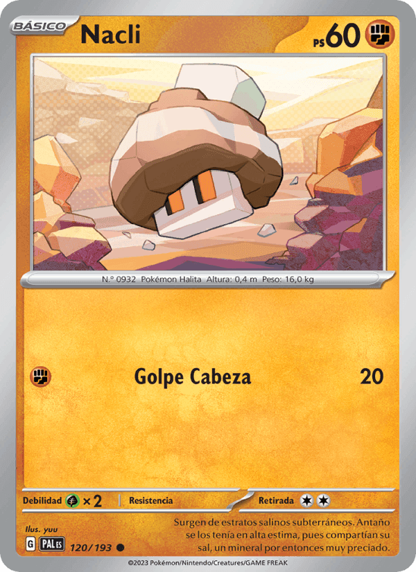 Nacli, carta 120 de Evoluciones en Paldea