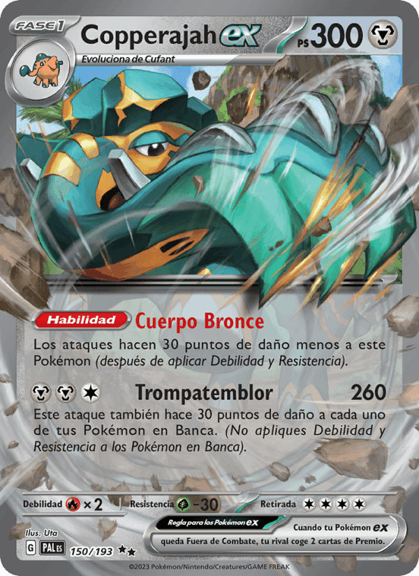 Copperajah ex, carta 150 de Evoluciones en Paldea