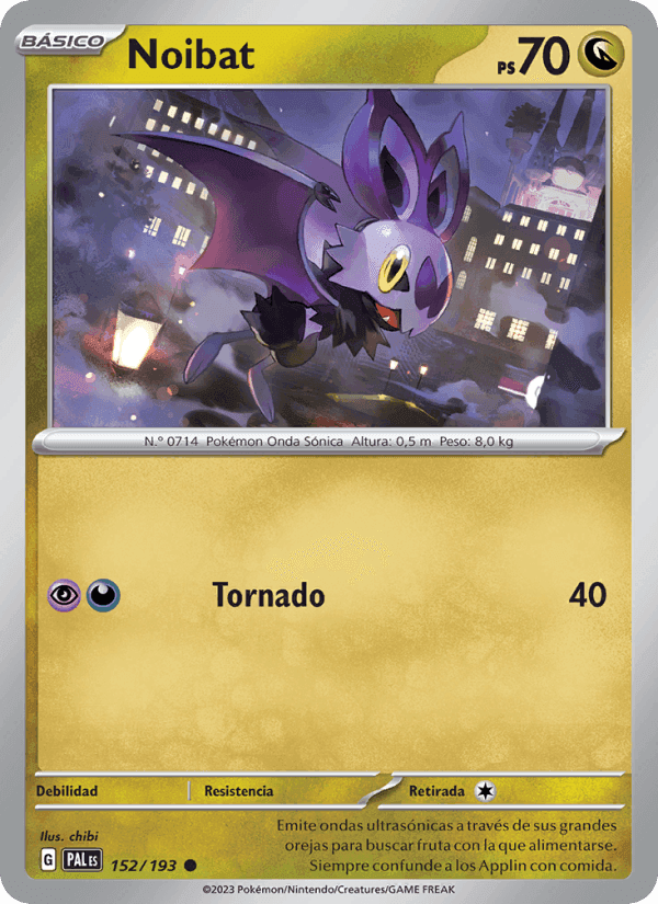 Noibat, card 152 from Evoluciones en Paldea