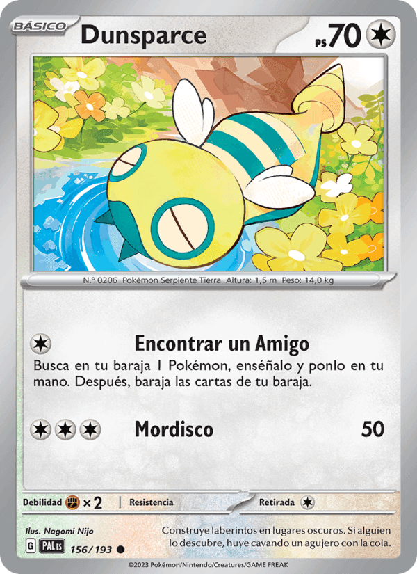 Dunsparce, carta 156 di Evoluciones en Paldea