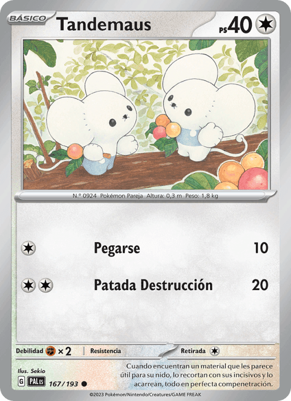 Tandemaus, carta 167 de Evoluciones en Paldea