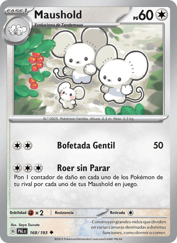 Maushold, carta 168 de Evoluciones en Paldea
