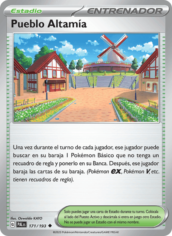 Pueblo Altamía, carta 171 de Evoluciones en Paldea
