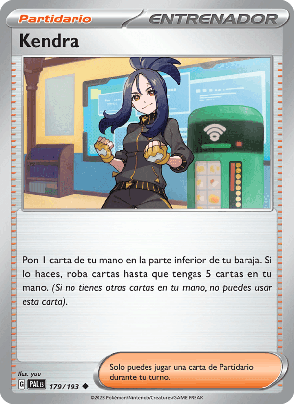 Kendra, card 179 from Evoluciones en Paldea