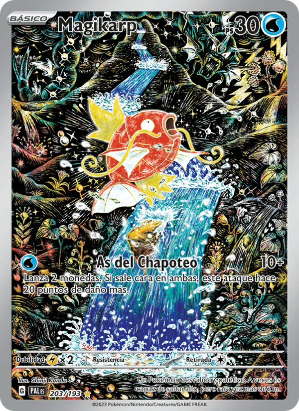 Magikarp, card 203 from Evoluciones en Paldea