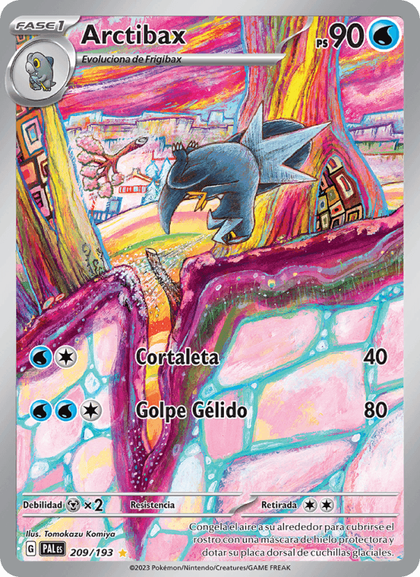 Arctibax, card 209 from Evoluciones en Paldea