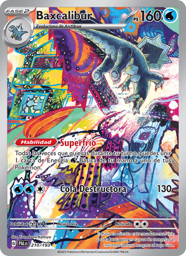 Baxcalibur, card 210 from Evoluciones en Paldea