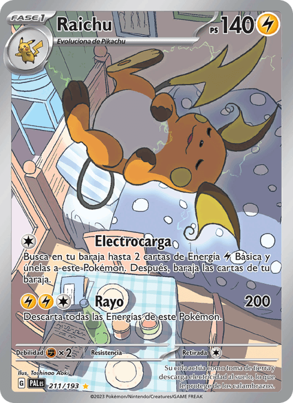 Raichu, carta 211 de Evoluciones en Paldea