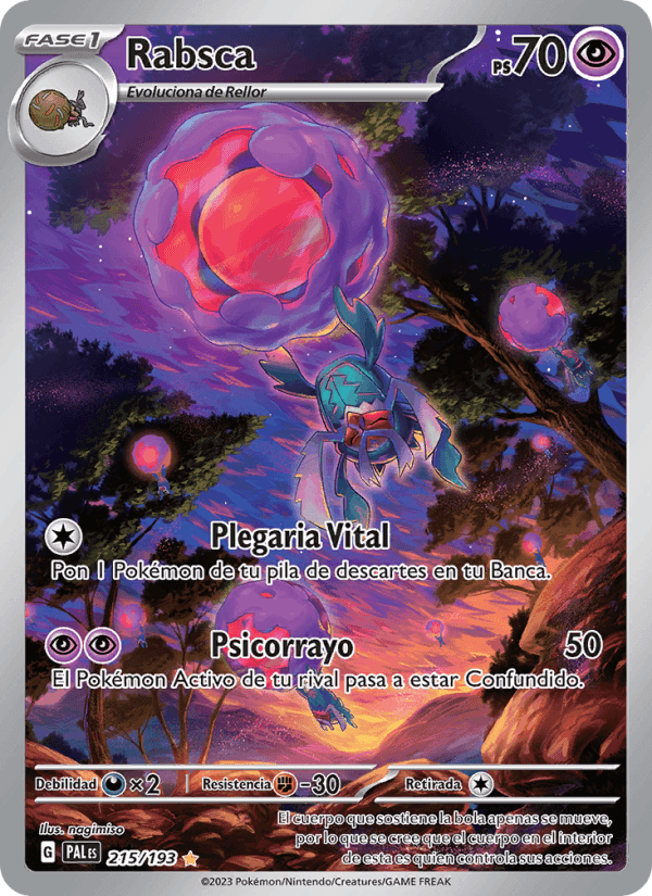 Rabsca, carta 215 de Evoluciones en Paldea