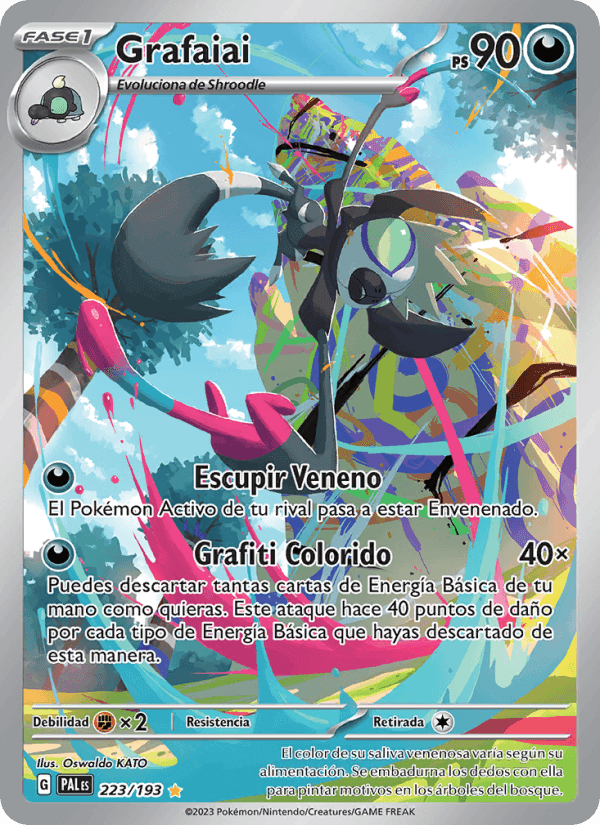 Grafaiai, carta 223 de Evoluciones en Paldea