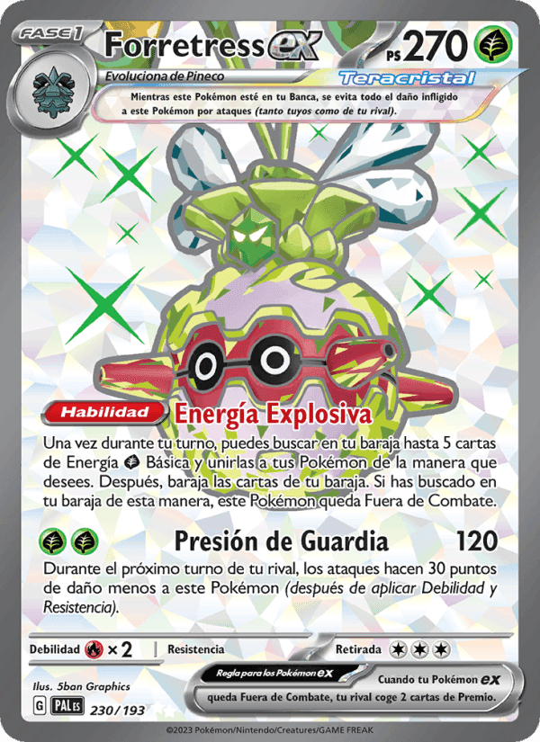 Forretress ex, carta 230 de Evoluciones en Paldea