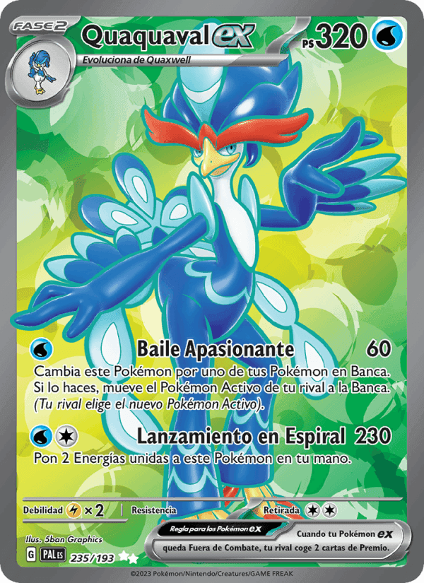 Quaquaval ex, card 235 from Evoluciones en Paldea