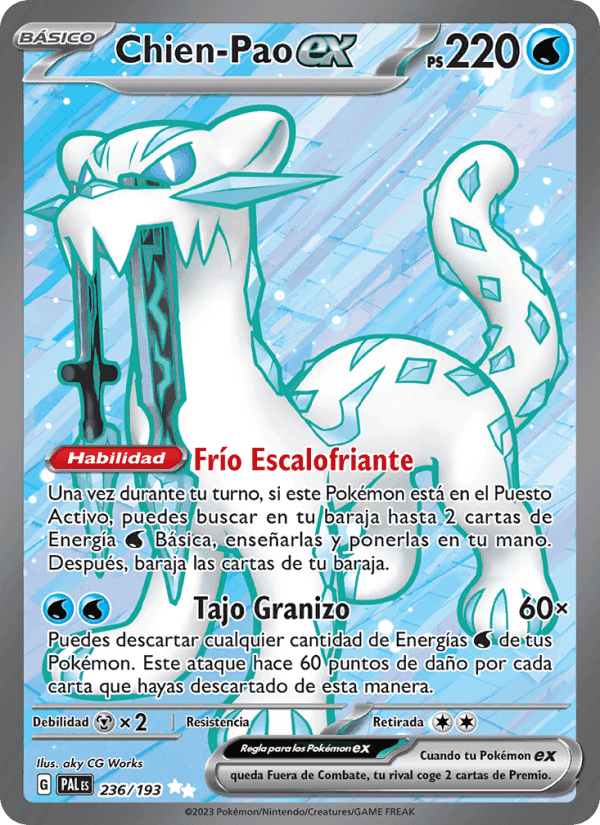 Chien-Pao ex, carta 236 de Evoluciones en Paldea