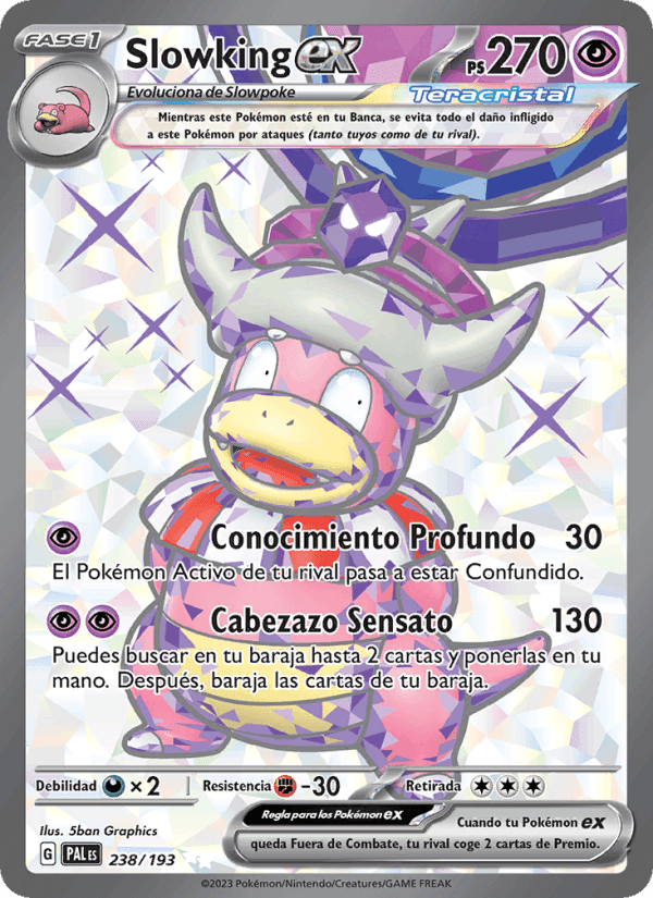 Slowking ex, card 238 from Evoluciones en Paldea