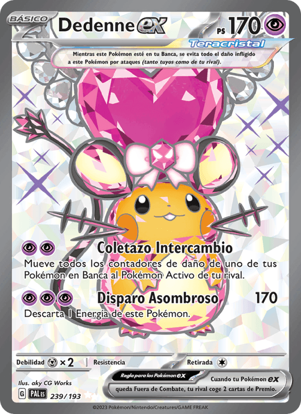 Dedenne ex, carta 239 de Evoluciones en Paldea
