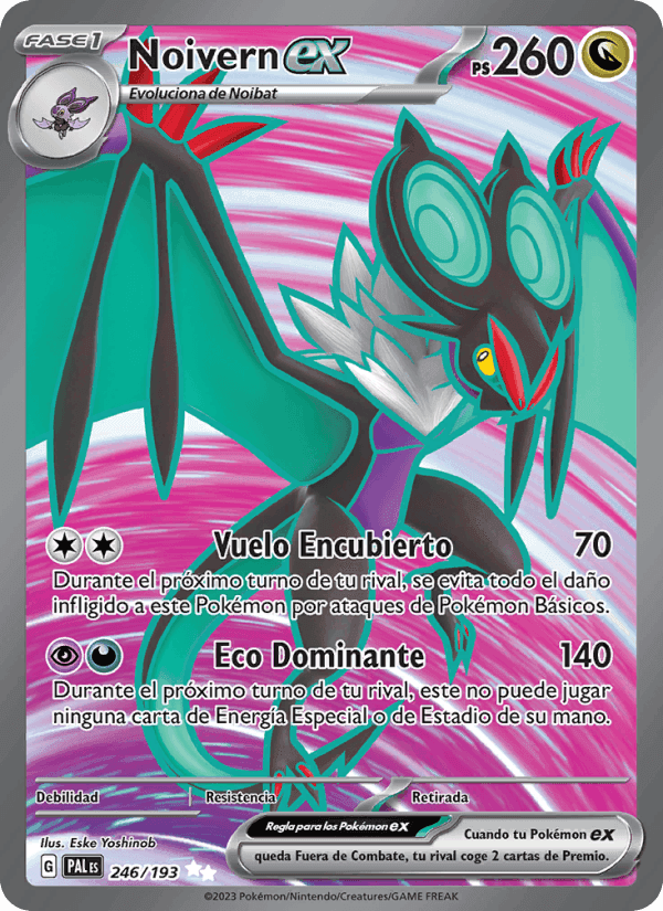 Noivern ex, card 246 from Evoluciones en Paldea