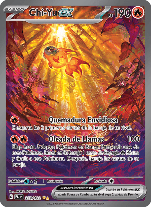 Chi-Yu ex, carta 259 de Evoluciones en Paldea