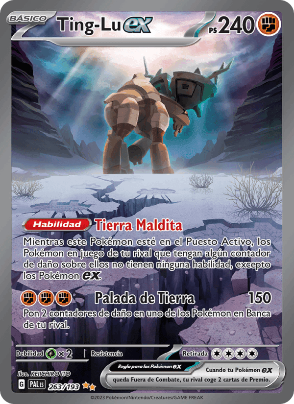 Ting-Lu ex, carta 263 de Evoluciones en Paldea